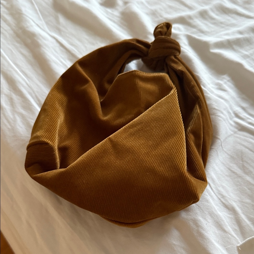 Brown Corduroy Clutch